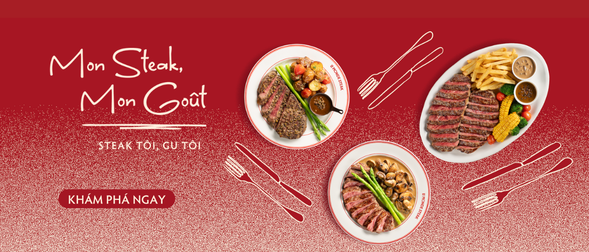Khám Phá Menu Mon Steak - Mon Gout